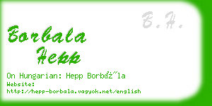 borbala hepp business card